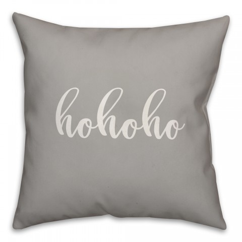 Hohoho in Gray 18x18 Spun Poly Pillow Cover