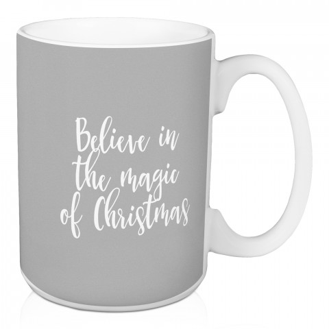 Believe In The Magic Of Christmas in Teal 15 oz Mug