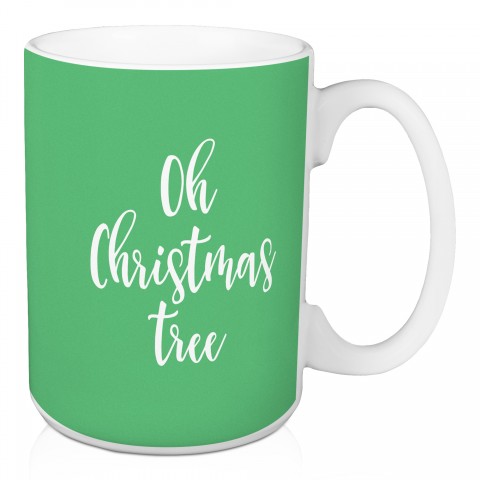 Oh Christmas Tree in Light Green 15 oz Mug
