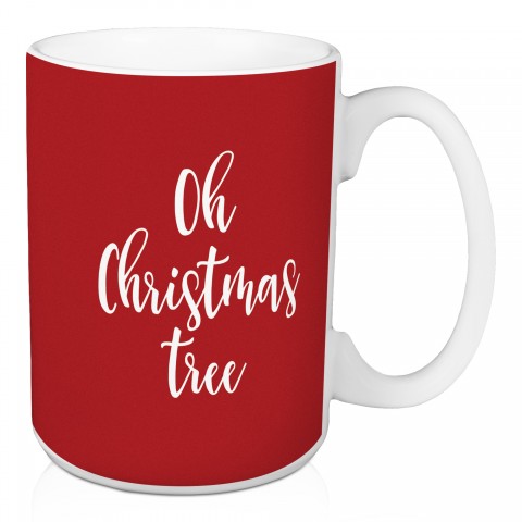 Oh Christmas Tree in Red 15 oz Mug