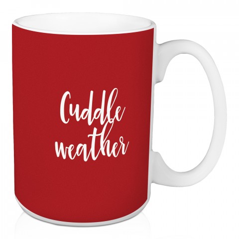 Cuddle Weather in Red 15 oz Mug