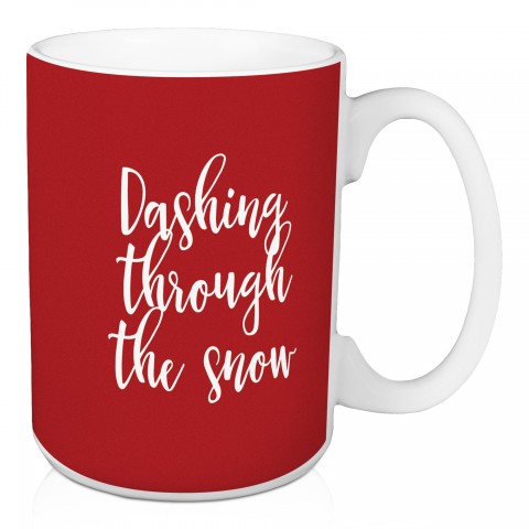 Dashing Through The Snow in Red 15 oz Mug