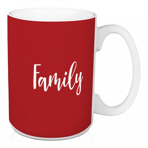 Family in Red 15 oz Mug
