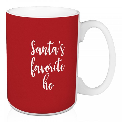 Santa's Favorite Ho in Red 15 oz Mug