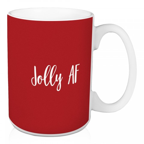 Jolly AF in Red 15 oz Mug