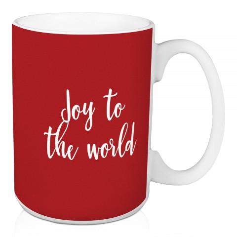 Joy To The World in Red 15 oz Mug