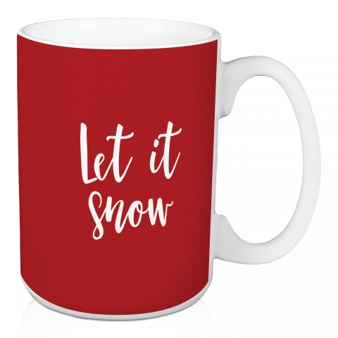 Let It Snow in Red 15 oz Mug