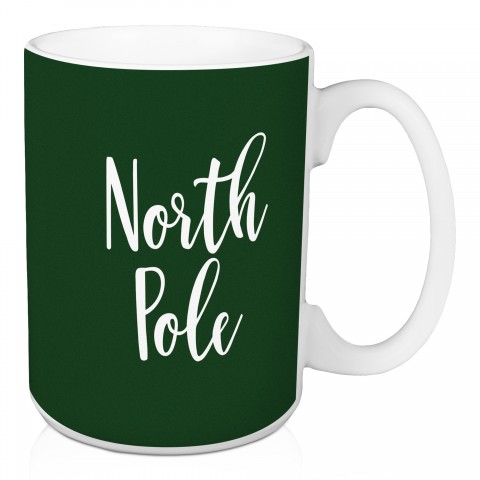North Pole in Dark Green 15 oz Mug