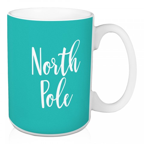 North Pole in Teal 15 oz Mug