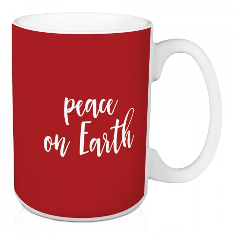Peace On Earth in Gray 15 oz Mug