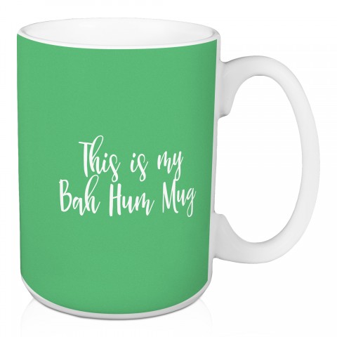 Bah Humbug in Light Green 15 oz Mug