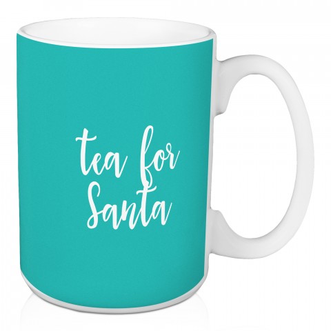 Tea For Santa in Green 15 oz Mug