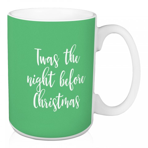 Twas The Night Before Christmas in Light Green 15 oz Mug