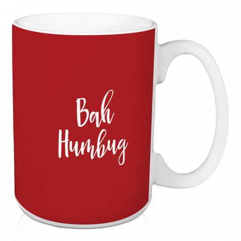 Bah Humbug in Red 15 oz Mug