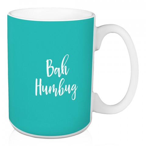 Bah Humbug in Teal 15 oz Mug