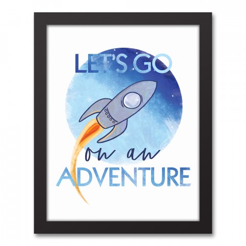 Let's Go on an Adventure 11x14 Black Framed Canvas