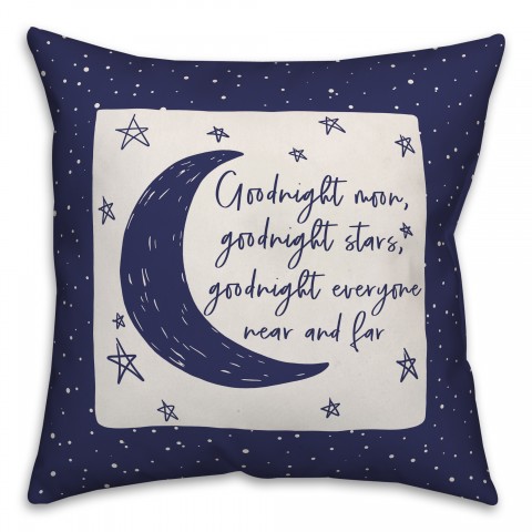 Goodnight Moon Goodnight Stars 16x16 Spun Poly Pillow