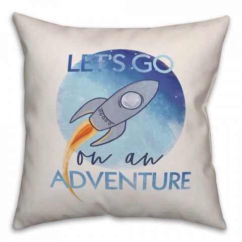 Let's Go on an Adventure 16x16 Spun Poly Pillow