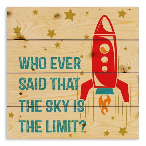 Who Ever Said the Sky is the Limit 14x14 Pallet Wood Art