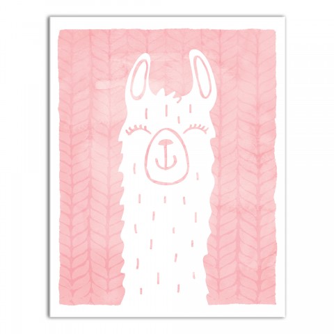 Happy Llama 11x14 Canvas Wall Art