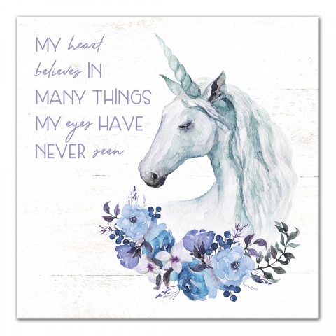 My Heart Believes In 16x16 Canvas Wall Art