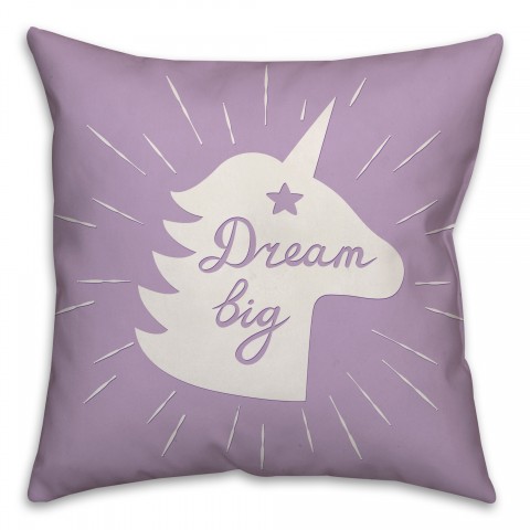 Dream Big Unicorn 16x16 Spun Poly Pillow