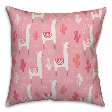 Llama Pattern 16x16 Spun Poly Pillow