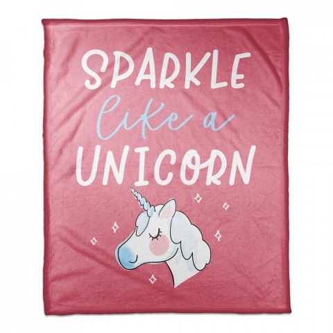 Sparkle Like A Unicorn 50x60 Coral Fleece Blanket