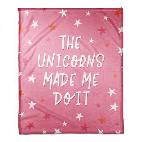 The Unicorns Made Me Do It 50x60 Coral Fleece Blanket