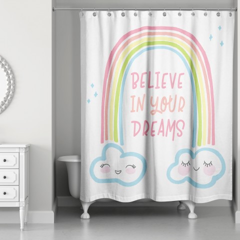 Believe In Your Dreams 71x74 Shower Curtain