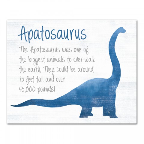 Apatosaurus Facts 16x20 Canvas Wall Art