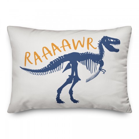 T-Rex Rawr 14x20 Spun Poly Pillow
