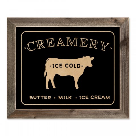 The Creamery 20x16 Framed Wood Print