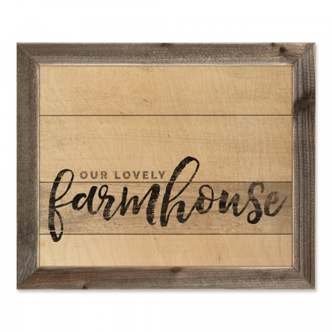 Our Lovely Farmhouse 20x16 Framed Wood Print