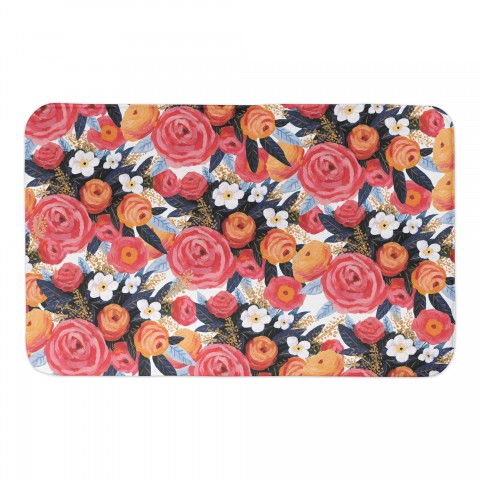 Sunset Floral Pattern 34x21 Bath Mat