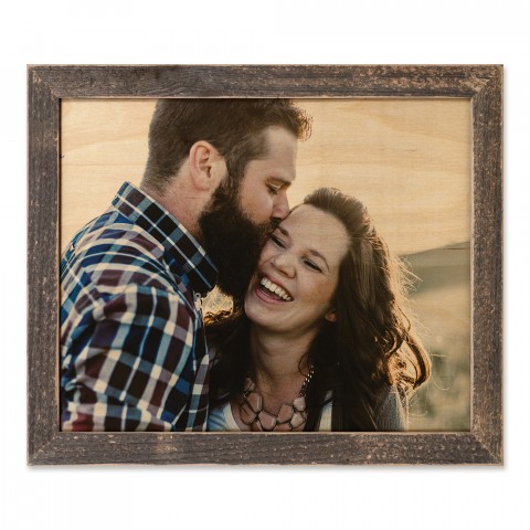 Photo Upload 14x11 Personalized Framed Wood Print