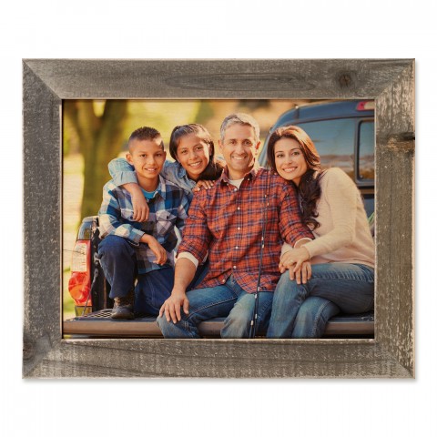 Photo Upload 14x11 Personalized Framed Wood Print
