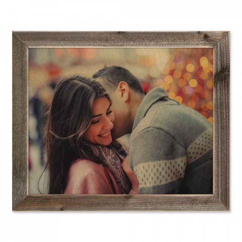 Photo Upload 20x16 Personalized Framed Wood Print