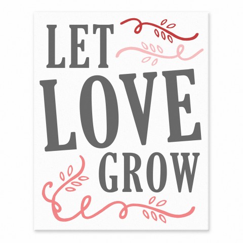 Let Love Grow 8x10 Tabletop Canvas