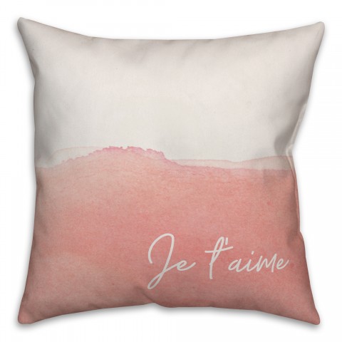 Je t'aime 18x18 Spun Poly Pillow