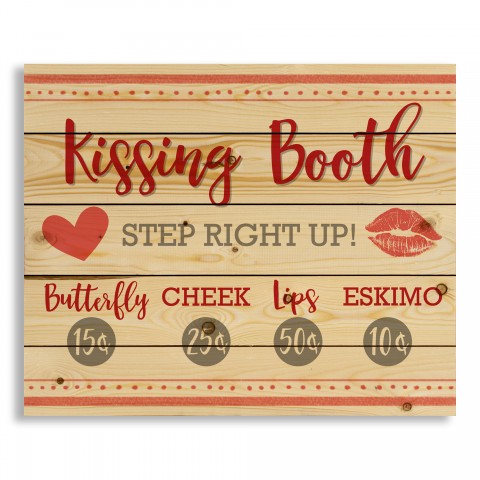 Kissing Booth Ad 22x18 Pallet Wood Art