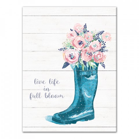Live Life in Full Bloom 30x40 Canvas Wall Art