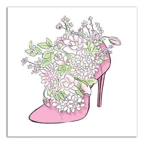 Fashion Forward Vase 16x16 Canvas Wall Art