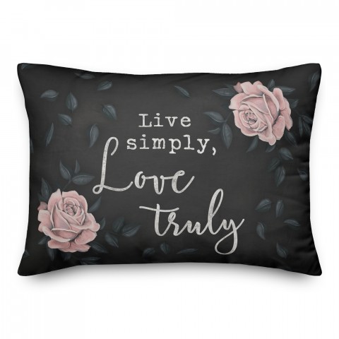 Live Simply, Love Truly 14x20 Spun Poly Pillow