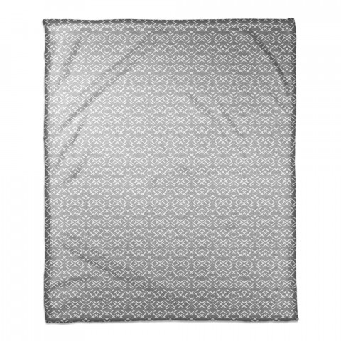 Grey Aztec 50x60 Coral Fleece Blanket