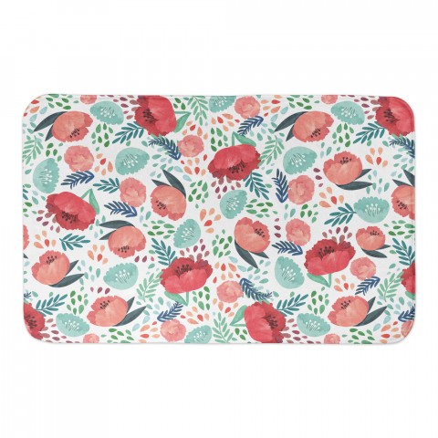 Abstract Floral 34x21 Bath Mat
