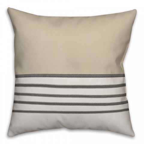 Taupe Stripes Pillow