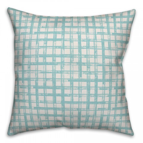 Painterly Plaid Pillow