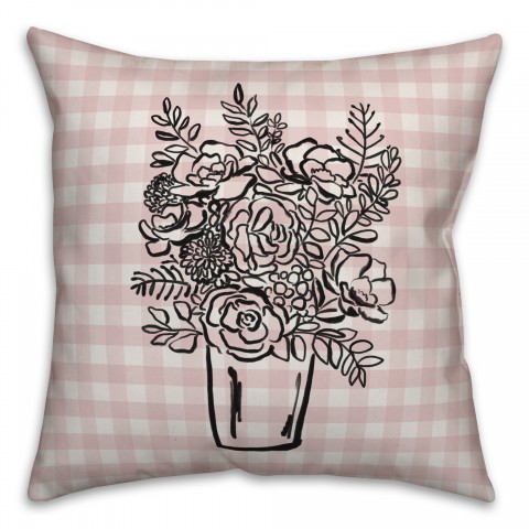 Floral Sketch Pillow