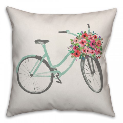 Flower Delivery Bike Pillow